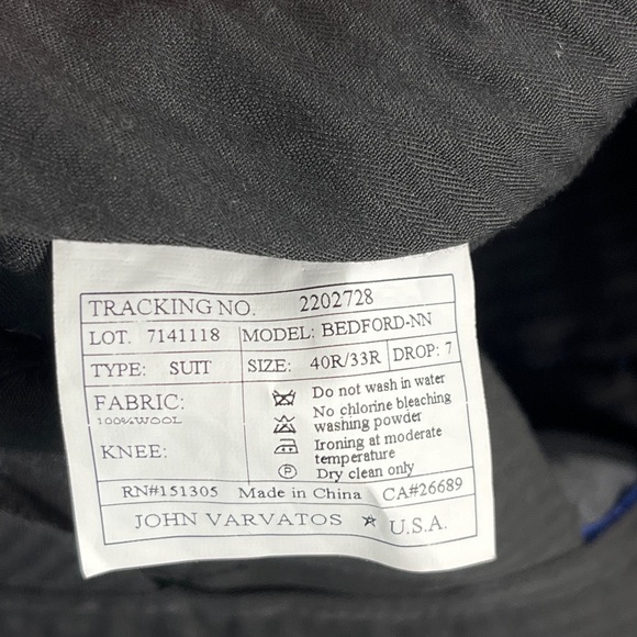 NEW John Varvatos 100% Wool Bedford Suit - Picture 10 of 12